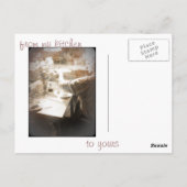 Aangepaste front Painterly Herfst-afvulgrens Briefkaart (Achterkant)