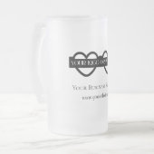 Aangepaste Frosted Logo Beer Mok (Voorkant links)