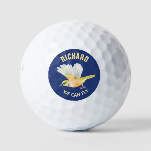Aangepaste Fun-berichtnaam Golfballen (Voorkant)