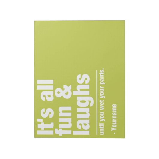 Aangepaste FUN- en LAUGHS-kleurenlaptop Notitieblok (Gedraaid)