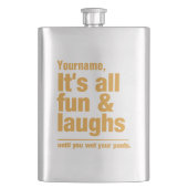 Aangepaste FUN- en LAUGHS-kolf Heupfles (Voorkant)