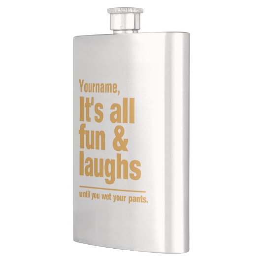 Aangepaste FUN- en LAUGHS-kolf Heupfles (Links)