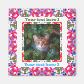 Aangepaste Fun Jolly Red Feestelijke Kerstfoto Gif Magneet (Voorkant)