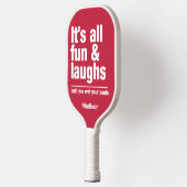 Aangepaste FUN & LAUGHS-naam & kleur Pickleball Pa Paddle (Links)