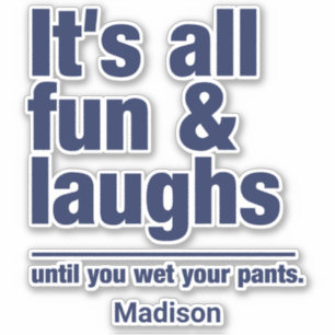 aangepaste FUN & LAUGHS-naam Sticker
