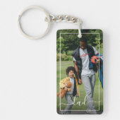 Aangepaste Fun Modern Unieke Eenvoudige Papa Tekst Sleutelhanger (Voorkant)