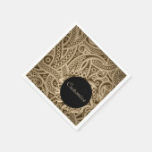 Aangepaste Funky Gold Paisley Pattern Napkins Servet (Hoek)