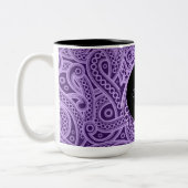 Aangepaste Funky Paarse Paisley Pattern Mok (Links)
