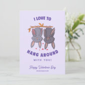 Aangepaste Funny Bats Pun Kinder Valentijnsdag Kaa Kaart (Staand voorkant)