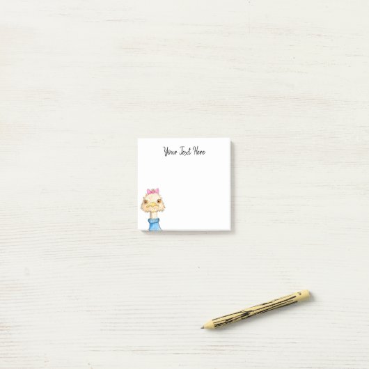 Aangepaste/Funny Bird Drawing Post-it® Notes (Op bureau)