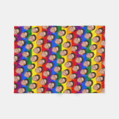Aangepaste funny Face Foto Gay Pride Rainbow Blank Fleece Deken (Voorkant (Horizontaal))