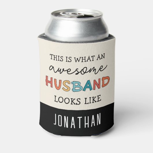 Aangepaste Funny Geweldige Husband-cadeautjes Blikjeskoeler (Blikje Achterkant)