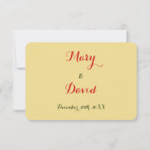 Aangepaste Funny Holiday Kerstbruiloft Noite RSVP (Achterkant)