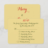 Aangepaste Funny Holiday Kerstbruiloft Noite RSVP Kaartje (Voorkant / Achterkant)