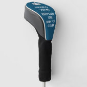 Aangepaste Funny Keep Calm Blue Golfheadcover (Schuin)