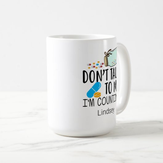 Aangepaste Funny Pharmacist/Tech Coffee Mok (Voorkant rechts)