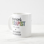 Aangepaste fysieke therapist PT Afstuderen cadeaus Koffiemok (Voorkant links)