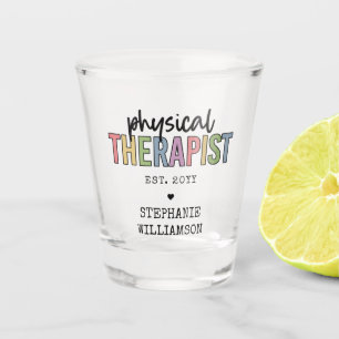 Aangepaste fysieke therapist PT Afstuderen cadeaus Shot Glas