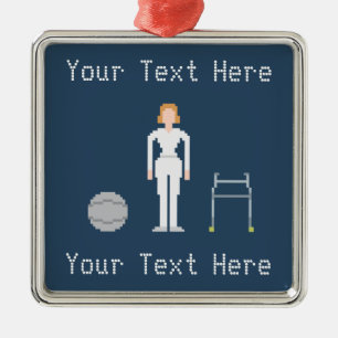 Aangepaste fysieke Vrouw therapie Metalen Ornament