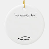 Aangepaste G37 Coupe Rolling shot xmas-versieringe Keramisch Ornament (Achterkant)