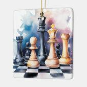 Aangepaste Galaxy Schaakstukken Modern Schaak Kers Keramisch Ornament (Links)