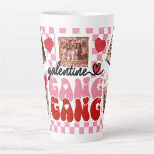 Aangepaste Galentine's Gang Fotocollage Latte Mok