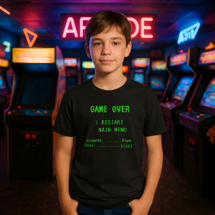 Aangepaste game over arcade T-shirt