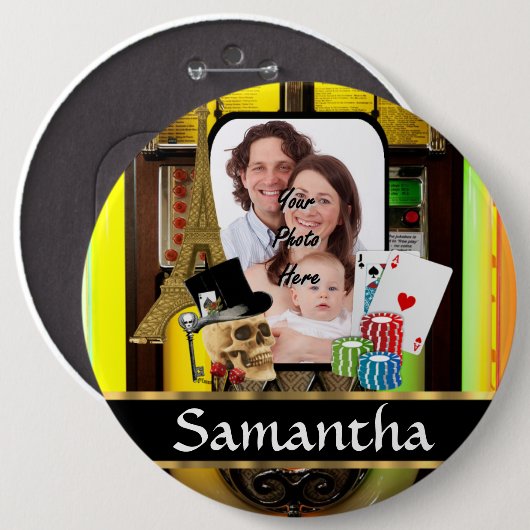 Aangepaste gamer ronde button 6,0 cm (Voorkant /achterkant)