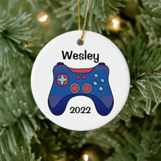 Aangepaste gamer-versiering keramisch ornament (Boom)