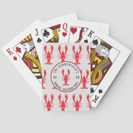 Aangepaste games op jaarbasis voor de zomerkrab pokerkaarten (Achterkant)