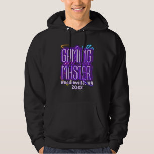 Aangepaste Gaming Master voor Gamer Locatie Datum Hoodie