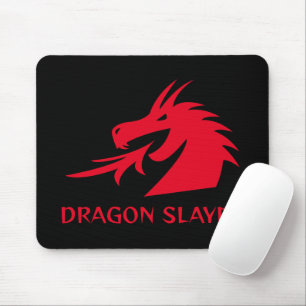 Aangepaste gaming muismat met rood drakenlogo