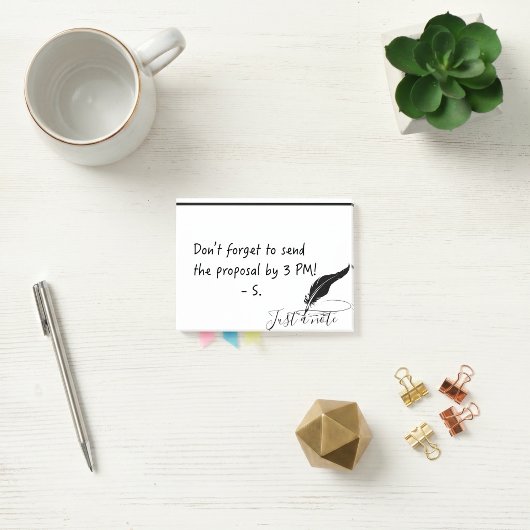 Aangepaste ganzenveer post-it® notes