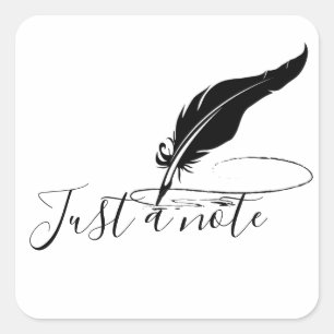 Aangepaste ganzenveer vierkante sticker