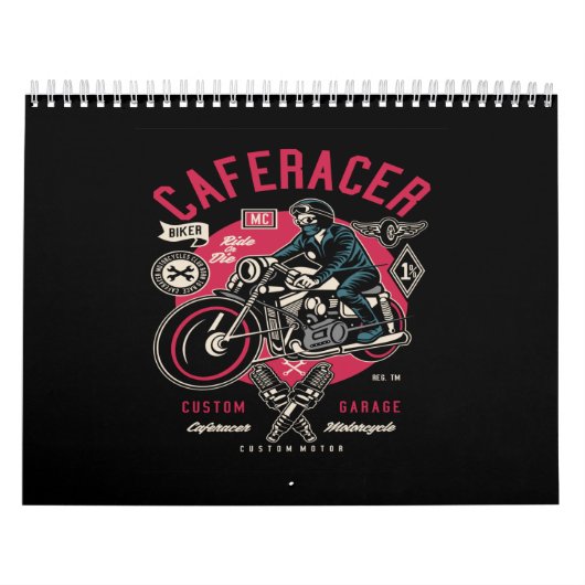aangepaste garage café racer kalender (Hoes)