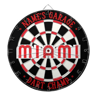 Aangepaste Garage MIAMI Eenvoudig Modern Zwart Wit Dartbord
