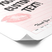 Aangepaste gastcheck Gepersonaliseerde offerte Roz Poster (Hoek)