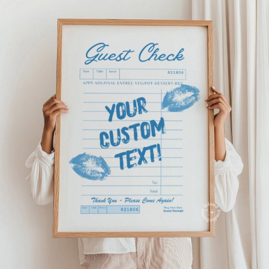 Aangepaste gastcontrole – gepersonaliseerde offert poster