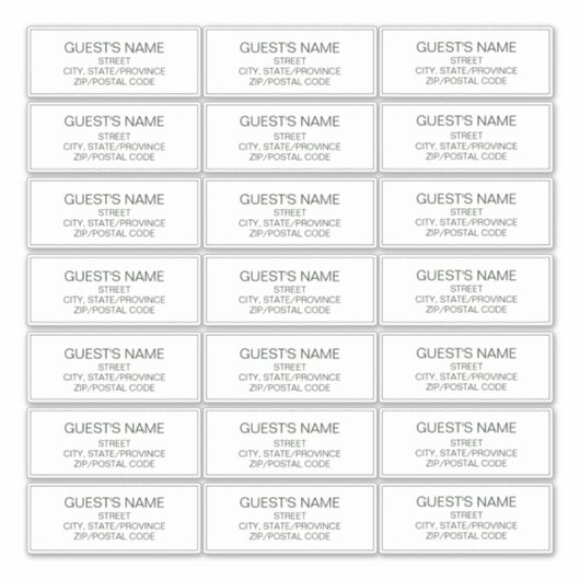 Aangepaste gasten Adresetiketten Donkergroen Sticker (Voorkant)