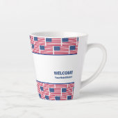 Aangepaste gastvrijheid USA vlag Latte Mok (Rechts)
