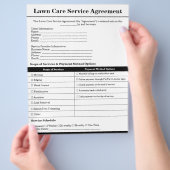 Aangepaste gazon zorg overeenkomst formulier Sjabl Flyer (Hand)