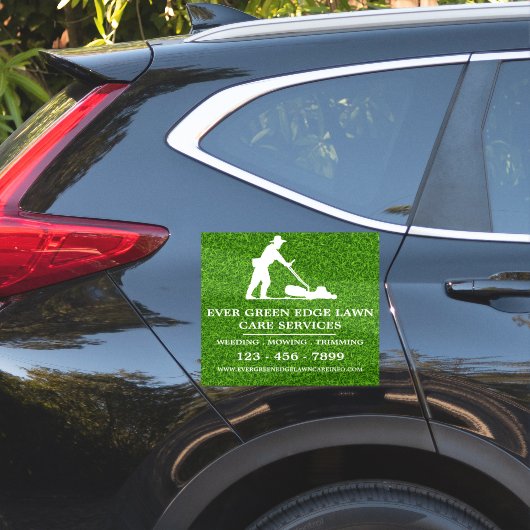 Aangepaste gazon zorg promotionele vinyl sticker (Auto Zijkant)
