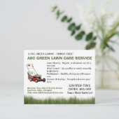 aangepaste gazonservice briefkaart (Staand voorkant)