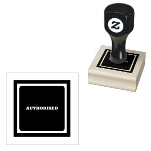 Aangepaste GEAUTORISEERDE Tekst Elegante Afdichtin Rubberstempel