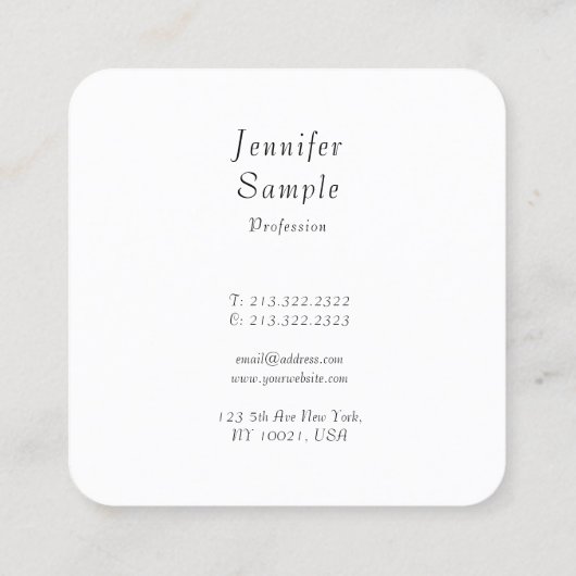 Aangepaste, geavanceerde Sjabloon voor kleurrijk o Vierkante Visitekaartje (Achterkant)