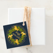 Aangepaste "gebakken met liefde" Christmas Square  Bedankjes Labels (In situ)