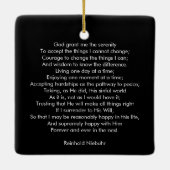 Aangepaste gebedslied citaat tekst zwart tweezijdi keramisch ornament (Achterkant)