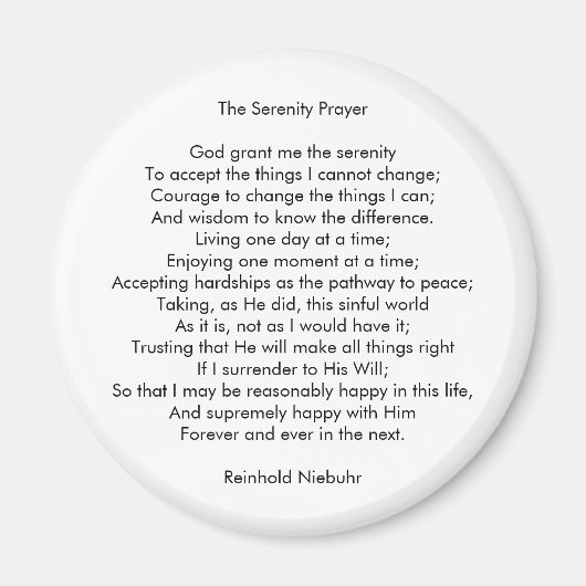 Aangepaste gebedslied motivatie citaat bericht magneet (Voorkant)