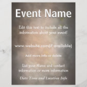 Aangepaste gebeurtenis verlicht flyer (Achterkant)
