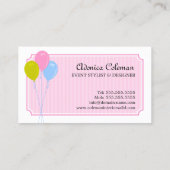 Aangepaste gebeurtenislijst visitekaartje (Achterkant)